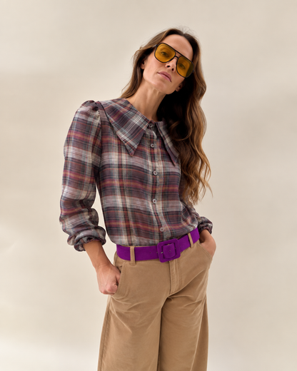 Blusa Clarita - Cuadrille Café y Rojo
