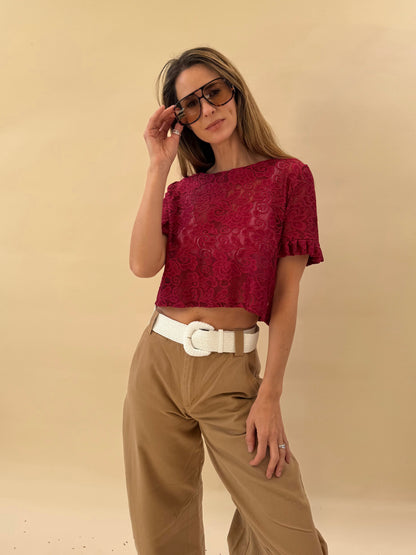 Polera Jaci - Burdeo