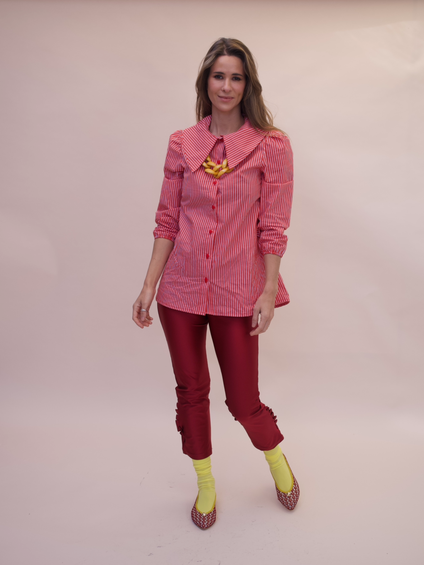 Blusa Clarita - Rayas Rojas