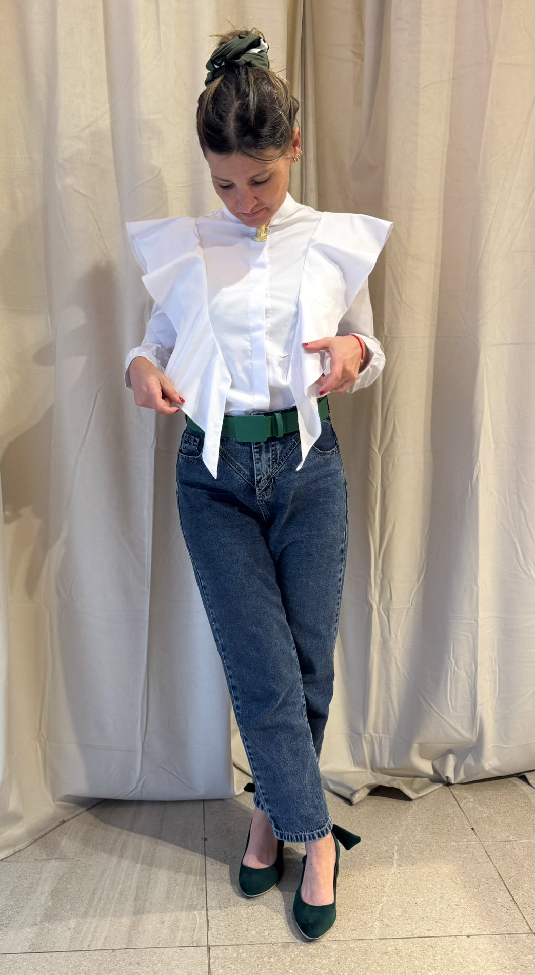 Blusa Alicia vuelos - Blanca