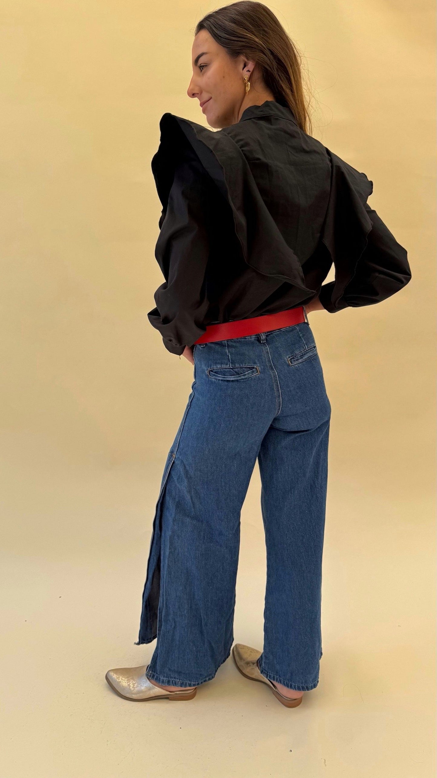 Blusa Alicia vuelos - Negro