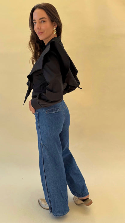 Blusa Alicia vuelos - Negro