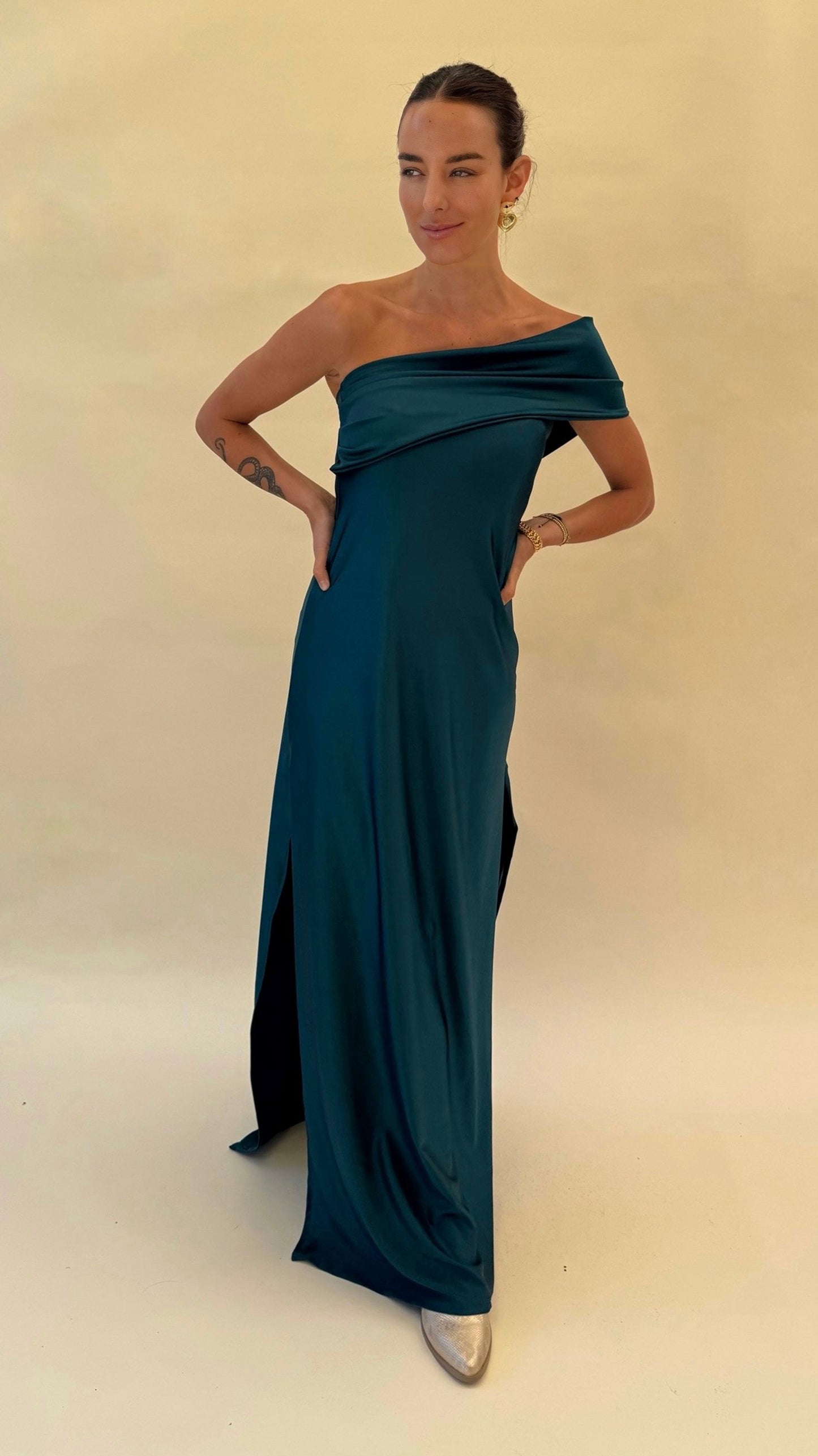 Vestido Nina - Petróleo