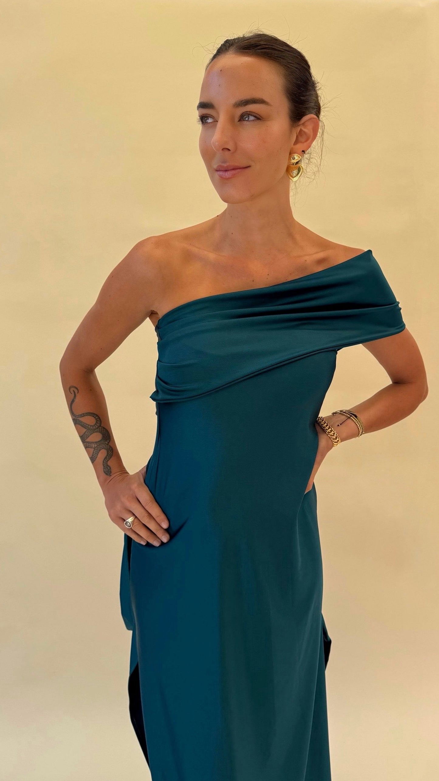 Vestido Nina - Petróleo