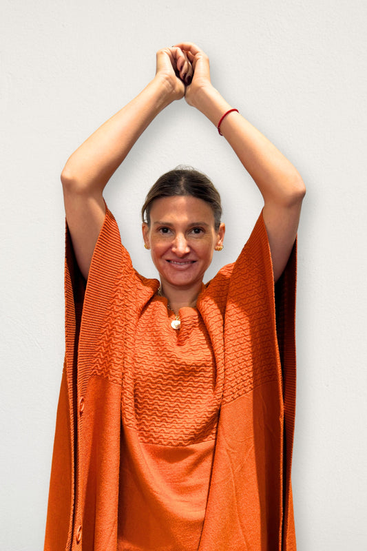 Poncho naranjo