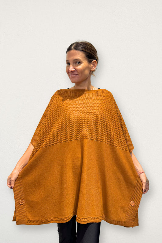 Poncho mostaza