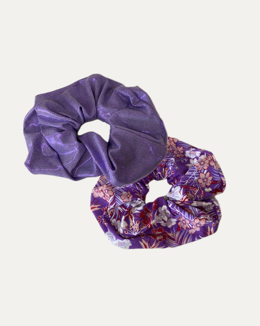 Pack Collets Scrunchies Flores brillantes